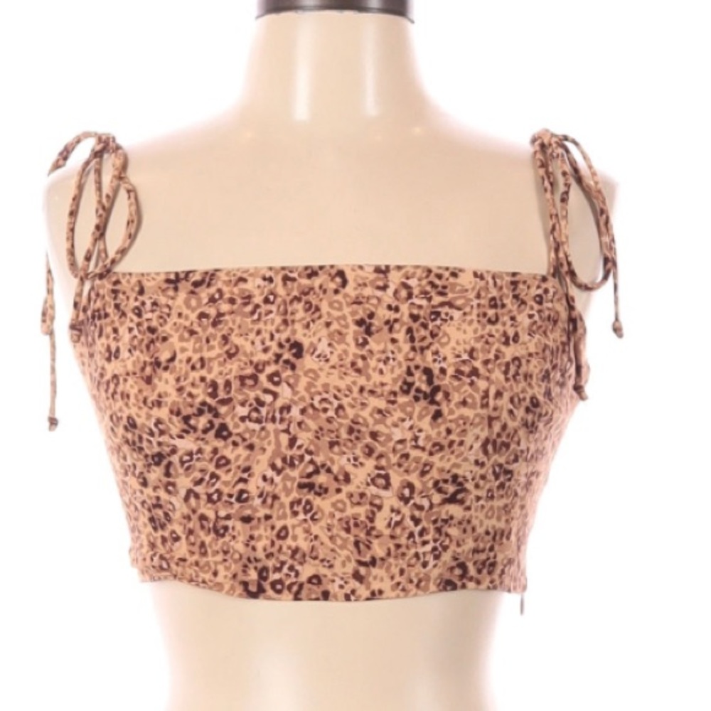 Wilfred tie string cropped print top